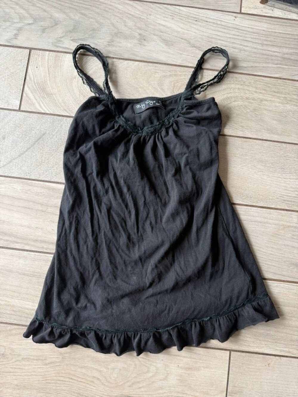 Ruby Sky Black cami with lace small